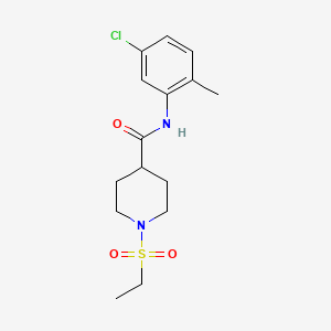 molecular formula C15H21ClN2O3S B4710720 N-(5-chloro-2-methylphenyl)-1-(ethylsulfonyl)-4-piperidinecarboxamide 