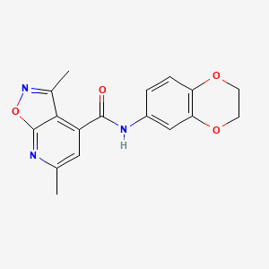 N-(2,3-dihydro-1,4-benzodioxin-6-yl)-3,6-dimethyl[1,2]oxazolo[5,4-b]pyridine-4-carboxamide