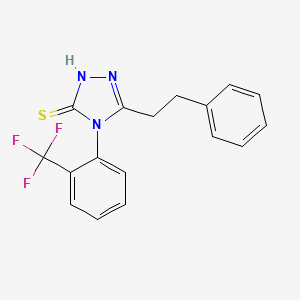 5-(2-phenylethyl)-4-[2-(trifluoromethyl)phenyl]-4H-1,2,4-triazole-3-thiol