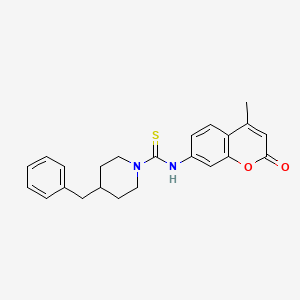 4-benzyl-N-(4-methyl-2-oxo-2H-chromen-7-yl)-1-piperidinecarbothioamide