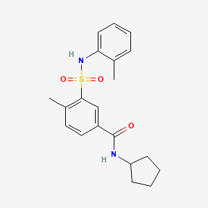 N-cyclopentyl-4-methyl-3-[(2-methylphenyl)sulfamoyl]benzamide