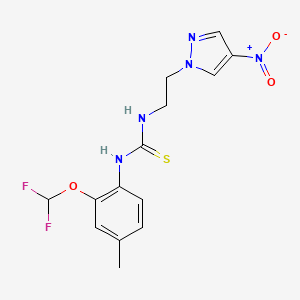 N-[2-(difluoromethoxy)-4-methylphenyl]-N'-[2-(4-nitro-1H-pyrazol-1-yl)ethyl]thiourea