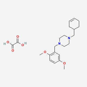 1-(Cyclohex-3-en-1-ylmethyl)-4-[(2,5-dimethoxyphenyl)methyl]piperazine;oxalic acid