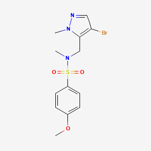 N-[(4-bromo-1-methyl-1H-pyrazol-5-yl)methyl]-4-methoxy-N-methylbenzenesulfonamide