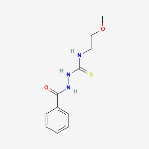 molecular formula C11H15N3O2S B4710885 2-benzoyl-N-(2-methoxyethyl)hydrazinecarbothioamide 