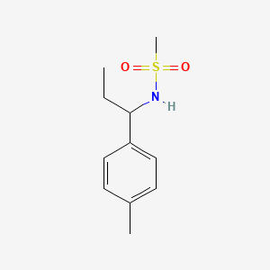 molecular formula C11H17NO2S B4710905 N-[1-(4-methylphenyl)propyl]methanesulfonamide 