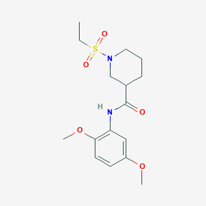 molecular formula C16H24N2O5S B4710916 N-(2,5-dimethoxyphenyl)-1-(ethylsulfonyl)piperidine-3-carboxamide 