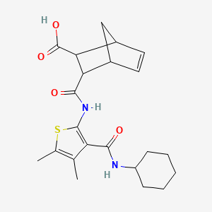 3-[({3-[(cyclohexylamino)carbonyl]-4,5-dimethyl-2-thienyl}amino)carbonyl]bicyclo[2.2.1]hept-5-ene-2-carboxylic acid