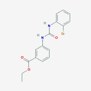 molecular formula C16H15BrN2O3 B4710981 ethyl 3-({[(2-bromophenyl)amino]carbonyl}amino)benzoate 