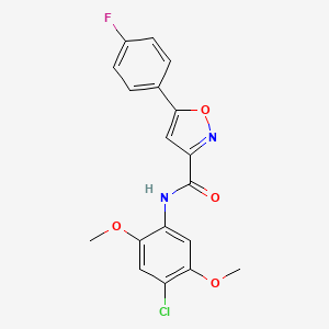 N-(4-chloro-2,5-dimethoxyphenyl)-5-(4-fluorophenyl)-3-isoxazolecarboxamide