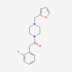 molecular formula C17H19FN2O2 B4711009 1-[(2-fluorophenyl)acetyl]-4-(2-furylmethyl)piperazine 