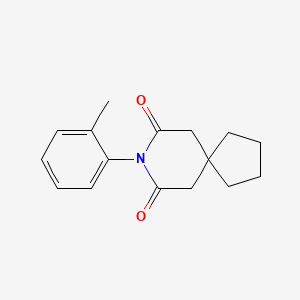 molecular formula C16H19NO2 B4711024 8-(2-methylphenyl)-8-azaspiro[4.5]decane-7,9-dione 