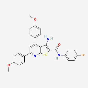 molecular formula C28H22BrN3O3S B4711030 3-amino-N-(4-bromophenyl)-4,6-bis(4-methoxyphenyl)thieno[2,3-b]pyridine-2-carboxamide 