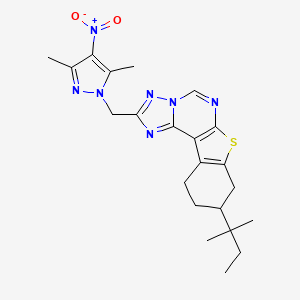 2-[(3,5-DIMETHYL-4-NITRO-1H-PYRAZOL-1-YL)METHYL]-9-(TERT-PENTYL)-8,9,10,11-TETRAHYDRO[1]BENZOTHIENO[3,2-E][1,2,4]TRIAZOLO[1,5-C]PYRIMIDINE