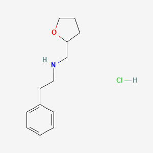 molecular formula C13H20ClNO B4711124 (2-phenylethyl)(tetrahydrofuran-2-ylmethyl)amine hydrochloride 