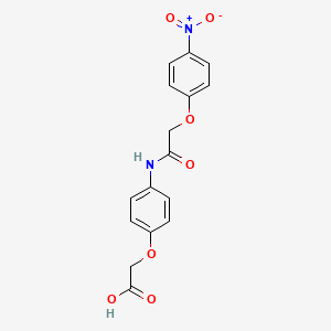 molecular formula C16H14N2O7 B4711152 (4-{[(4-nitrophenoxy)acetyl]amino}phenoxy)acetic acid 