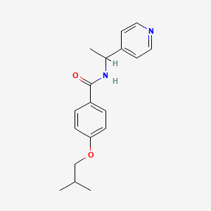 molecular formula C18H22N2O2 B4711160 4-isobutoxy-N-[1-(4-pyridinyl)ethyl]benzamide 