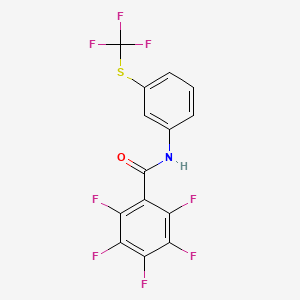 2,3,4,5,6-pentafluoro-N-{3-[(trifluoromethyl)thio]phenyl}benzamide