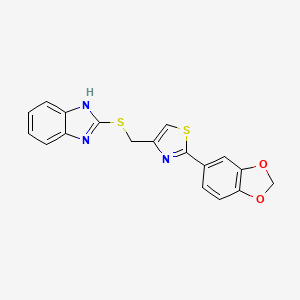 1H-1,3-BENZIMIDAZOL-2-YL {[2-(1,3-BENZODIOXOL-5-YL)-1,3-THIAZOL-4-YL]METHYL} SULFIDE