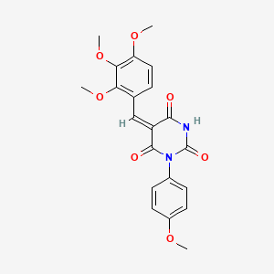 1-(4-methoxyphenyl)-5-(2,3,4-trimethoxybenzylidene)-2,4,6(1H,3H,5H)-pyrimidinetrione