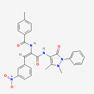 N-[1-{[(1,5-dimethyl-3-oxo-2-phenyl-2,3-dihydro-1H-pyrazol-4-yl)amino]carbonyl}-2-(3-nitrophenyl)vinyl]-4-methylbenzamide