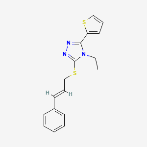 4-ethyl-3-[(3-phenyl-2-propen-1-yl)thio]-5-(2-thienyl)-4H-1,2,4-triazole