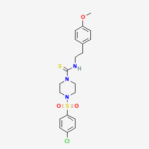 4-[(4-chlorophenyl)sulfonyl]-N-[2-(4-methoxyphenyl)ethyl]-1-piperazinecarbothioamide