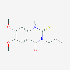 molecular formula C13H16N2O3S B4711224 6,7-dimethoxy-3-propyl-2-thioxo-2,3-dihydroquinazolin-4(1H)-one 