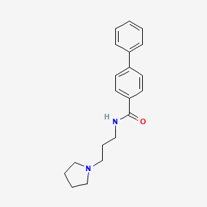 N-[3-(pyrrolidin-1-yl)propyl]biphenyl-4-carboxamide