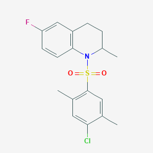 1-[(4-chloro-2,5-dimethylphenyl)sulfonyl]-6-fluoro-2-methyl-1,2,3,4-tetrahydroquinoline