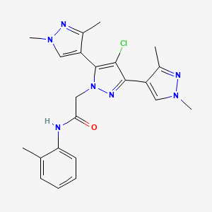 2-[4-chloro-3,5-bis(1,3-dimethylpyrazol-4-yl)pyrazol-1-yl]-N-(2-methylphenyl)acetamide