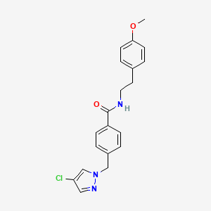 4-[(4-chloro-1H-pyrazol-1-yl)methyl]-N-[2-(4-methoxyphenyl)ethyl]benzamide