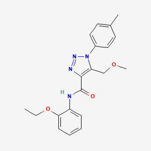 molecular formula C20H22N4O3 B4711311 N-(2-ethoxyphenyl)-5-(methoxymethyl)-1-(4-methylphenyl)-1H-1,2,3-triazole-4-carboxamide 