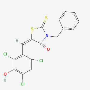 3-benzyl-2-thioxo-5-(2,4,6-trichloro-3-hydroxybenzylidene)-1,3-thiazolidin-4-one