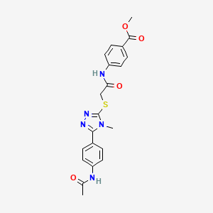 methyl 4-{[({5-[4-(acetylamino)phenyl]-4-methyl-4H-1,2,4-triazol-3-yl}thio)acetyl]amino}benzoate