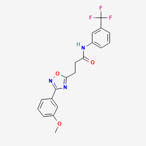 3-[3-(3-methoxyphenyl)-1,2,4-oxadiazol-5-yl]-N-[3-(trifluoromethyl)phenyl]propanamide