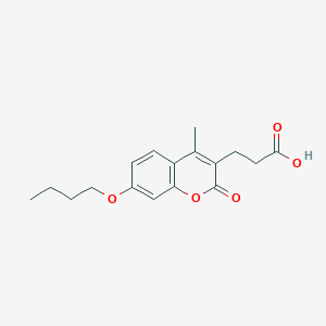 molecular formula C17H20O5 B4711375 3-(7-butoxy-4-methyl-2-oxo-2H-chromen-3-yl)propanoic acid 