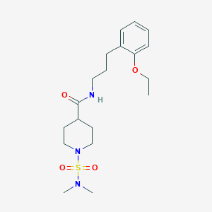 molecular formula C19H31N3O4S B4711427 1-[(dimethylamino)sulfonyl]-N-[3-(2-ethoxyphenyl)propyl]-4-piperidinecarboxamide 