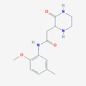 molecular formula C14H19N3O3 B4711428 N-(2-methoxy-5-methylphenyl)-2-(3-oxopiperazin-2-yl)acetamide 