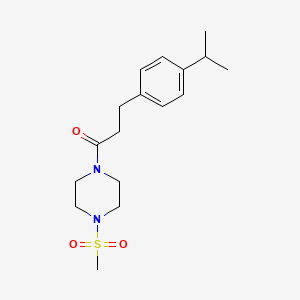 1-[3-(4-isopropylphenyl)propanoyl]-4-(methylsulfonyl)piperazine