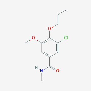 molecular formula C12H16ClNO3 B4711457 3-chloro-5-methoxy-N-methyl-4-propoxybenzamide 