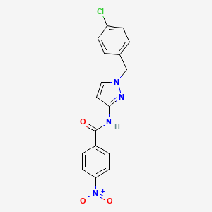 molecular formula C17H13ClN4O3 B4711513 N-[1-(4-chlorobenzyl)-1H-pyrazol-3-yl]-4-nitrobenzamide 