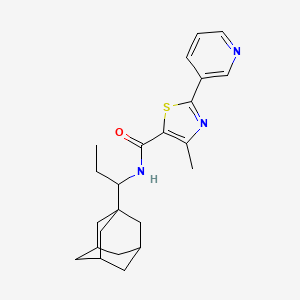 molecular formula C23H29N3OS B4711543 N-[1-(1-ADAMANTYL)PROPYL]-4-METHYL-2-(3-PYRIDYL)-1,3-THIAZOLE-5-CARBOXAMIDE 