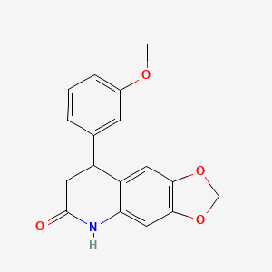 molecular formula C17H15NO4 B4711563 8-(3-methoxyphenyl)-7,8-dihydro[1,3]dioxolo[4,5-g]quinolin-6(5H)-one 