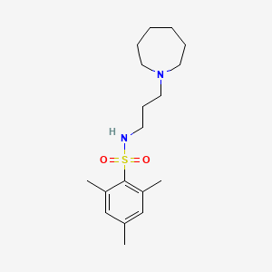 molecular formula C18H30N2O2S B4711566 N-[3-(1-azepanyl)propyl]-2,4,6-trimethylbenzenesulfonamide 