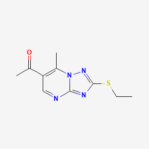 1-[2-(ethylthio)-7-methyl[1,2,4]triazolo[1,5-a]pyrimidin-6-yl]ethanone