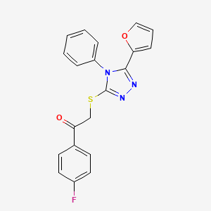 1-(4-fluorophenyl)-2-{[5-(2-furyl)-4-phenyl-4H-1,2,4-triazol-3-yl]thio}ethanone