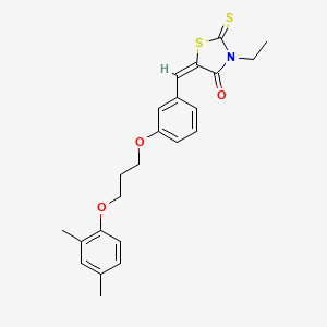 molecular formula C23H25NO3S2 B4711613 5-{3-[3-(2,4-dimethylphenoxy)propoxy]benzylidene}-3-ethyl-2-thioxo-1,3-thiazolidin-4-one 