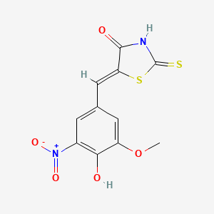 5-(4-hydroxy-3-methoxy-5-nitrobenzylidene)-2-thioxo-1,3-thiazolidin-4-one