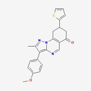 3-(4-methoxyphenyl)-2-methyl-8-(2-thienyl)-8,9-dihydropyrazolo[1,5-a]quinazolin-6(7H)-one